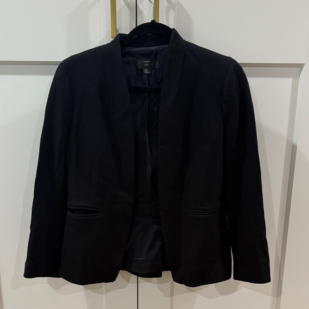 J. Crew Elegant Black 365 Blazer size 6